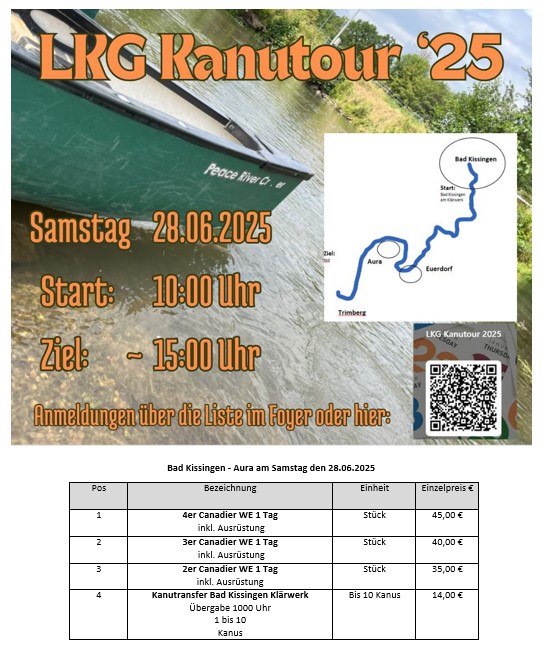 LKG Schweinfurt Kanutour 2025